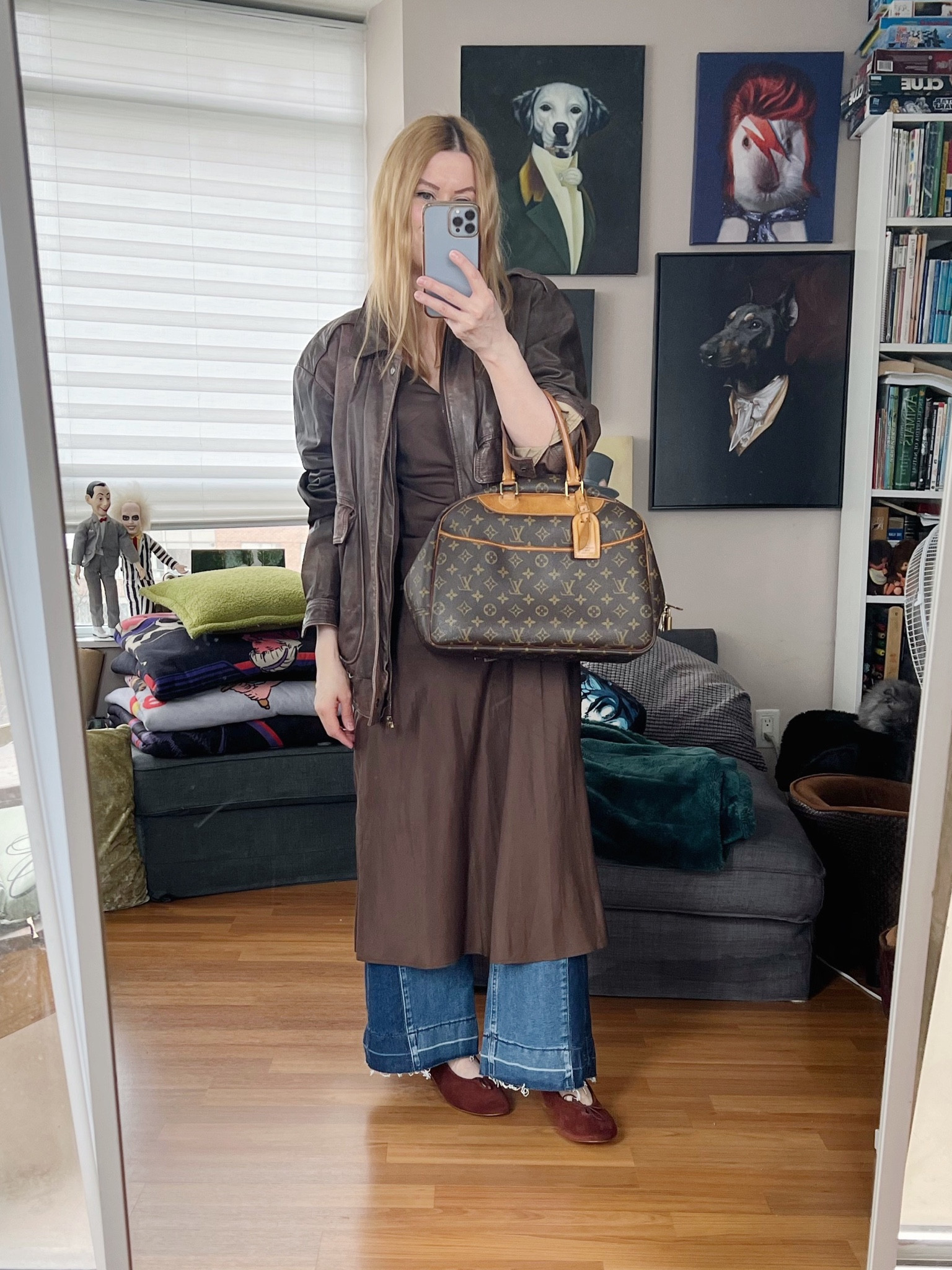 Dress over jeans.
Dress, jacket, and bag are secondhand/vintage.
•
#springlook  #torontostylist #StyleOver40  #90sstyle #90sfashion #fashionstylist #FashionOver40  #MumStyle #genX #genXStyle #shopSecondhand #genXInfluencer #genXblogger #Over40Style #40PlusStyle #Stylish40


#LTKover40 #LTKstyletip #LTKSeasonal