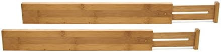 Lipper International 8896 Bamboo Wood Custom Fit Adjustable Kitchen Drawer Dividers, Set of 2 | Amazon (US)