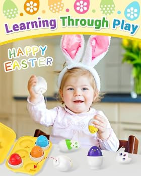 Yetonamr Easter Eggs Toys for Babies Boys Girls Kids, Toddler Easter Basket Stuffers Prefilled Ea... | Amazon (US)