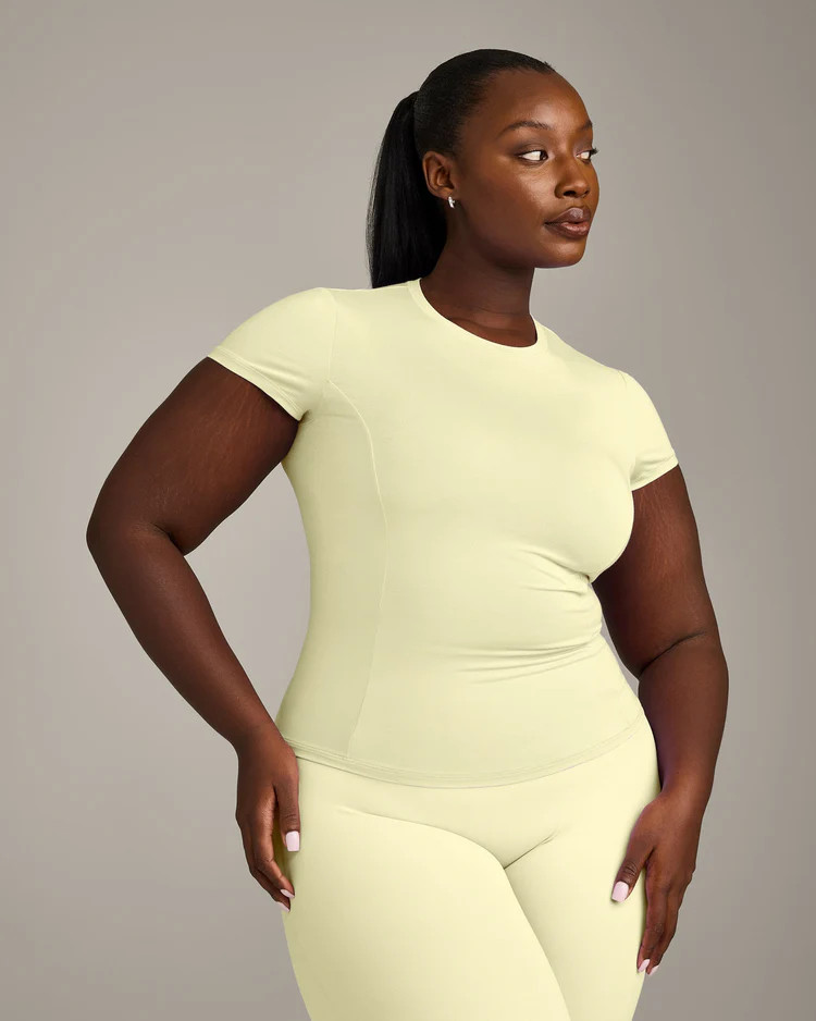 Mellow™ Motion Crew Neck Top 
 Pastel Yellow | Oner Active (UK / US)