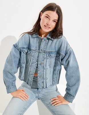 AE Tomgirl Cropped Denim Jacket | American Eagle Outfitters (US & CA)
