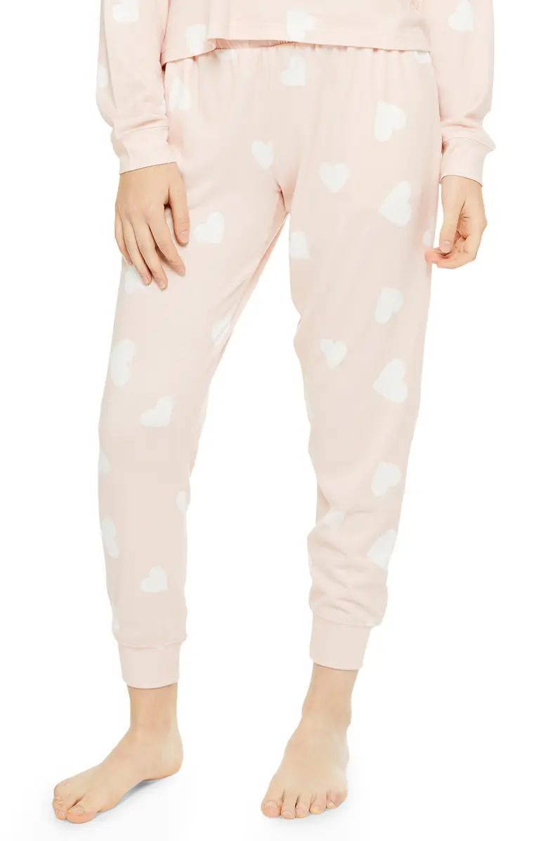 Supersoft Heart Print Knit Joggers | Nordstrom