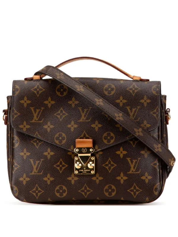 Louis Vuitton Pre-Owned 2015 Monogram Pochette Metis Satchel | Brown | FARFETCH UK | Farfetch Global