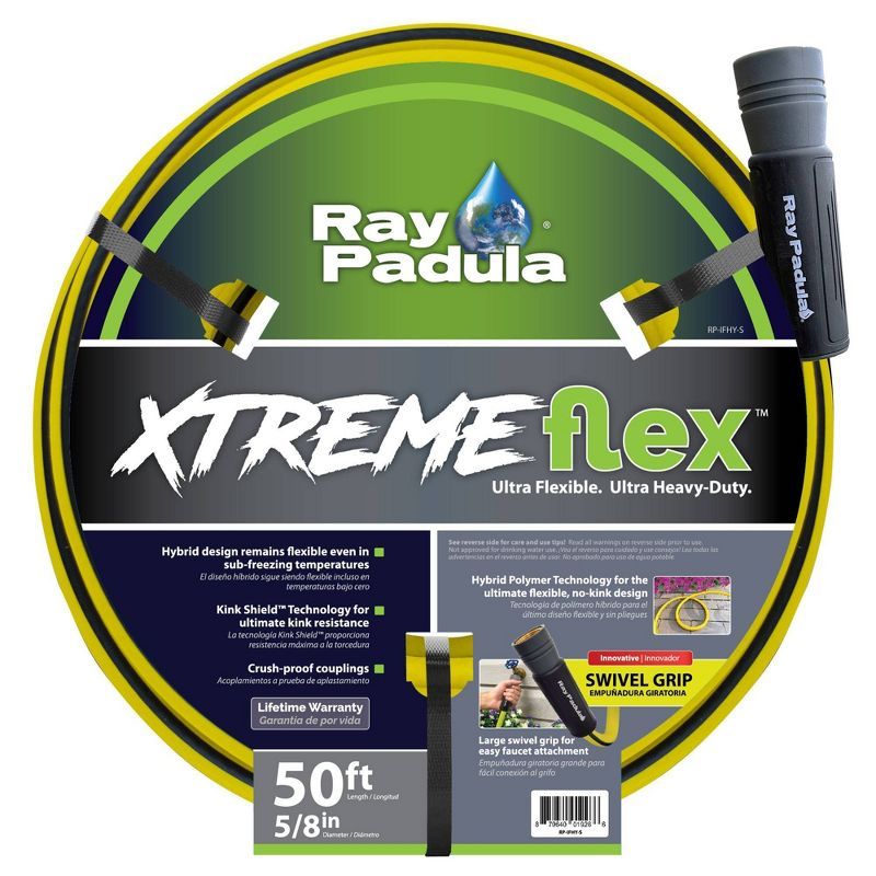 Ray Padula XtremeFlex Ultra Flexible 50ft Heavy Duty Hybrid Garden Hose - Yellow | Target
