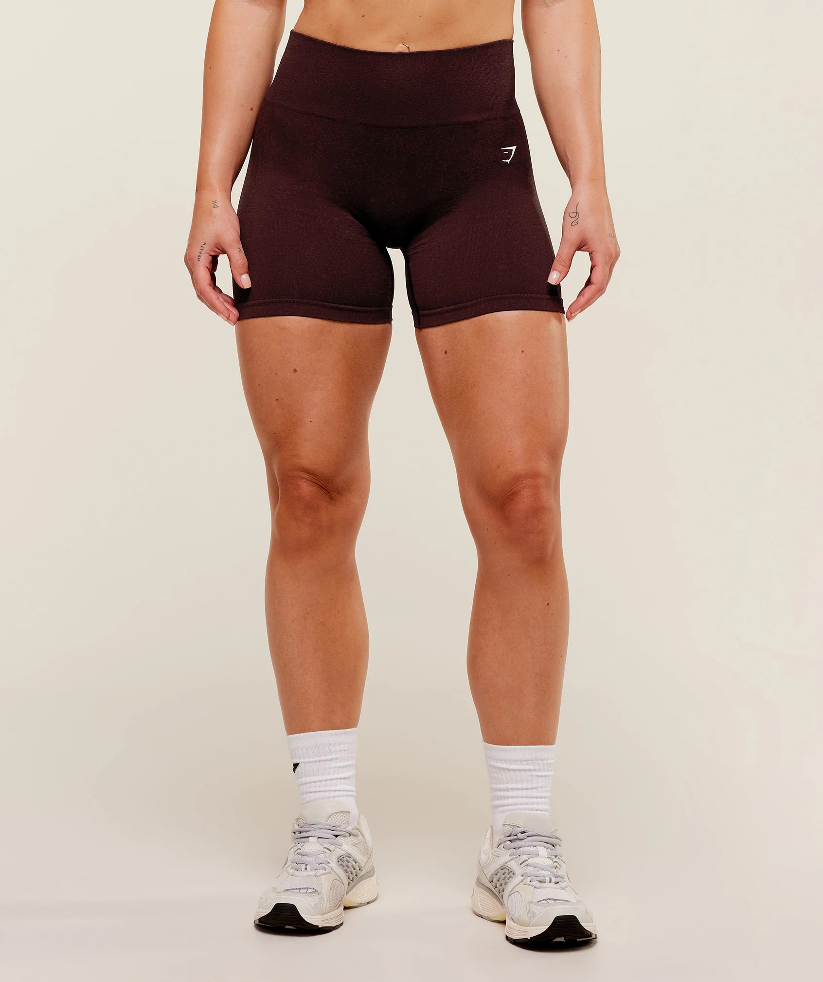 Gymshark Adapt Fleck x Whitney Seamless Shorts - Cherry Purple/Rich Maroon | Gymshark US