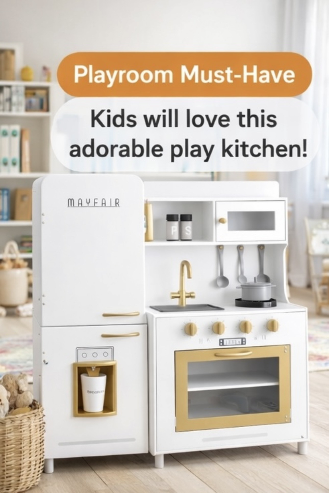 Looking for a kids play kitchen that keeps little ones entertained? This adorable toy kitchen encourages imaginative play while giving kids their own space to cook, pretend, and explore. A perfect playroom addition moms love! #playkitchen #kidsplayroom #imaginativeplay #toddleractivities #momlife 

 #LTKmomlife #LTKHome #LTKKids