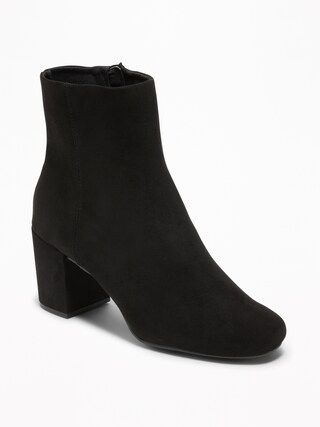 Sueded Block Heel Boots for Women | Old Navy US