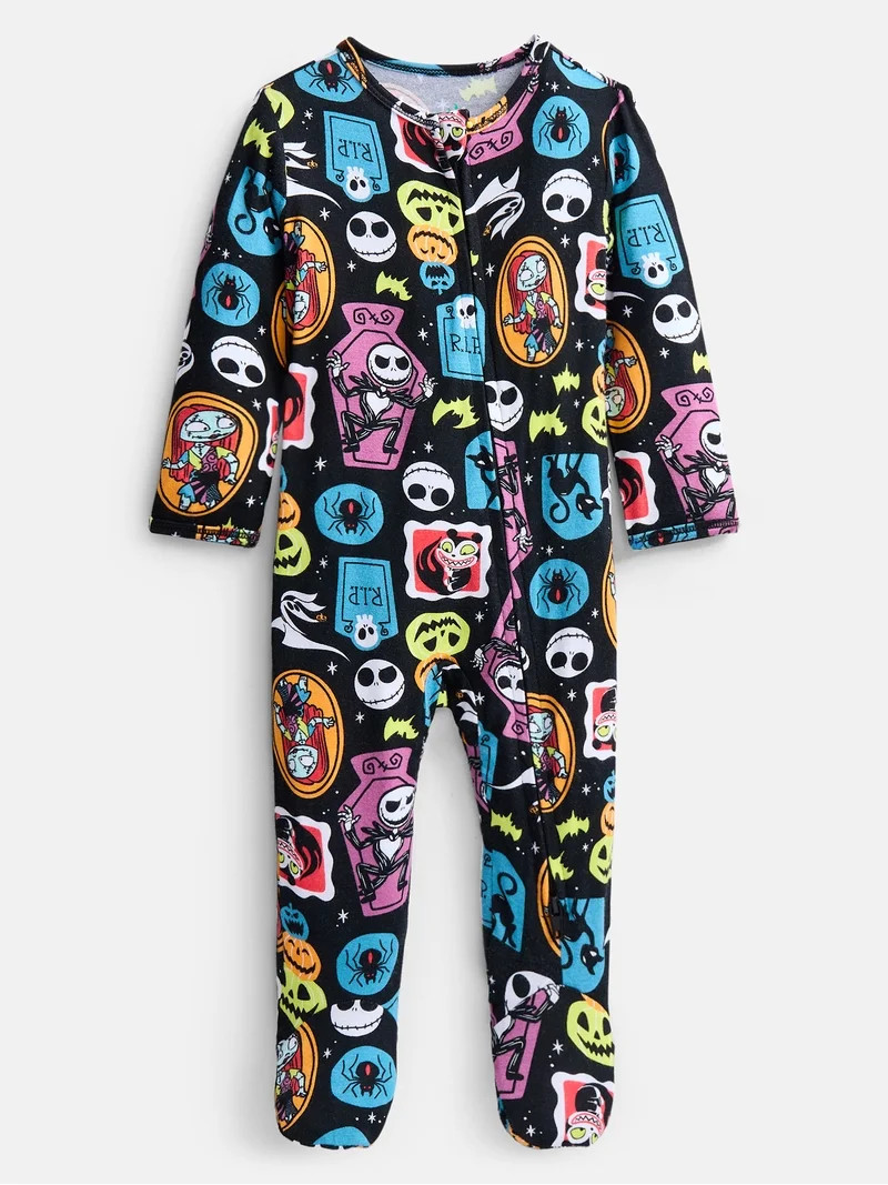 Nightmare Before Christmas Baby Boys Halloween Sleep Footed One-Piece, Sizes 0M-6/9M | Walmart (US)