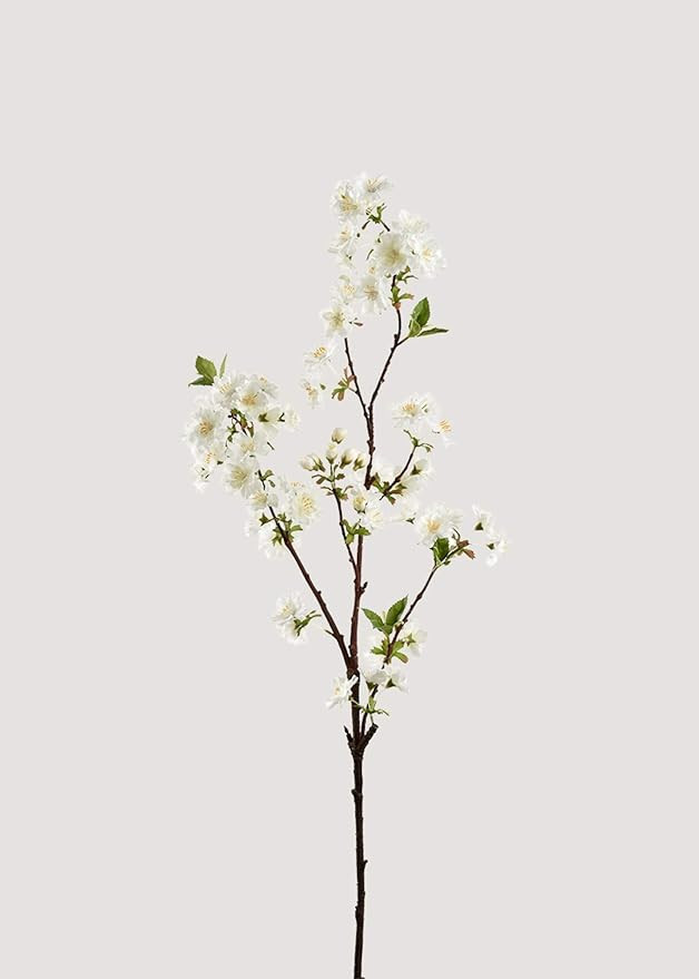 Cream White Artificial Cherry Blossom Branch - 36" | Amazon (US)
