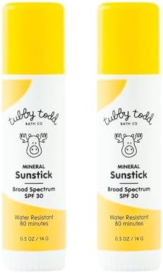 TUBBY TODD Mineral Sunstick - Broad Spectrum SPF 30 Sunscreen for Kids - Water-Resistant Stick Su... | Amazon (US)