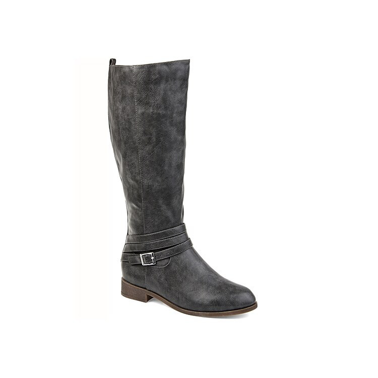 Journee Collection Extra Wide Width Ivie Extra Wide Calf Riding Boot | Women's | Grey | Size 7.5 | Boots | Riding | DSW