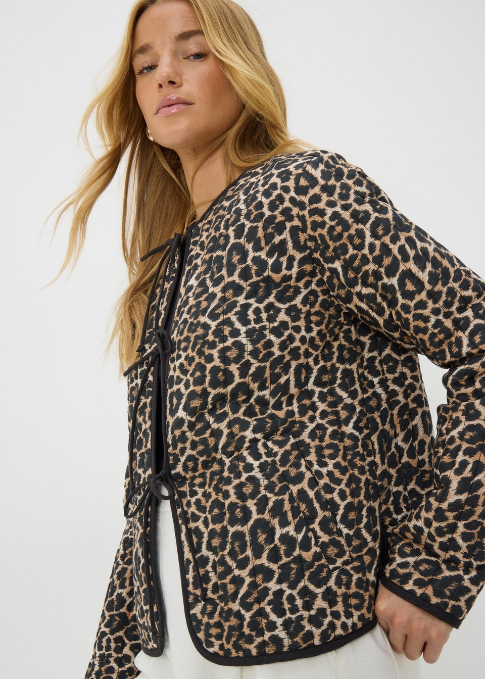 Brown Animal Print Quilted Jacket | Matalan (UK)