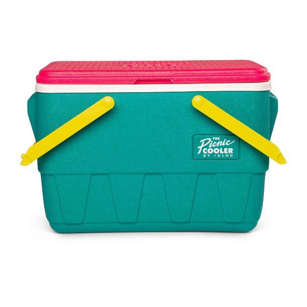 Igloo Retro Picnic Basket 25qt Cooler - Dark Jade | Target