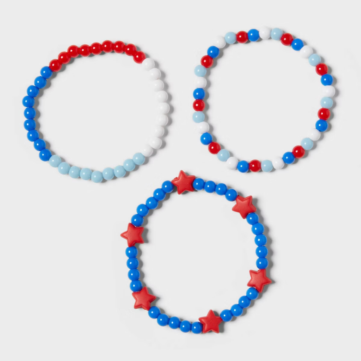 Acrylic Beaded Bracelets July 4th 3pc - Sun Squad™ | Target