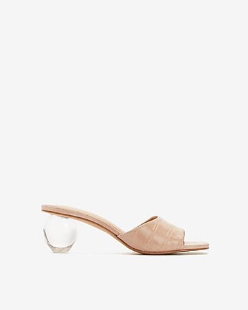 Crystal Ball Heeled Sandals | Express