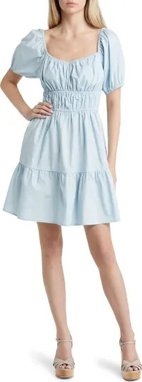 Shirred Puff Sleeve Dress | Nordstrom