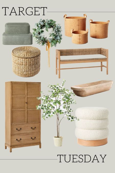 Target finds this week in home accessories and decor! Magnolia hearth and hand studio mcgee living room kitchen bedroom home accents cabinet ottoman footstool faux artificial maple tree woven bench eucalyptus wreath leather storage bins stacking boxes coffee table decor

#LTKFind #LTKSeasonal #LTKhome