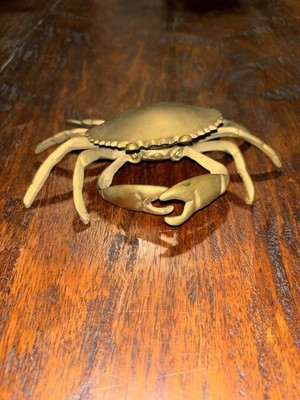 Vintage Brass Crab Ashtray/Trinket Box Hinged with Movable Claws Mid Century | eBay | eBay US