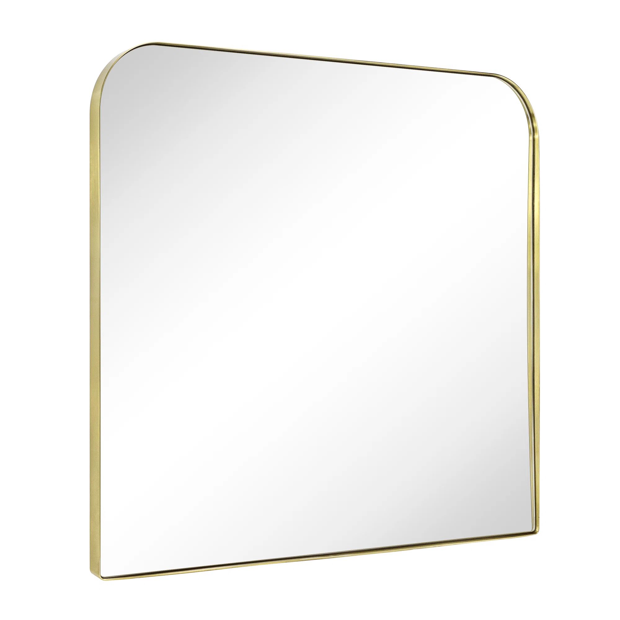 Bhargava Large Mantel Mirror Arched Rounded Corner Wall Mirror For Bathroom, Living Room | Wayfair North America