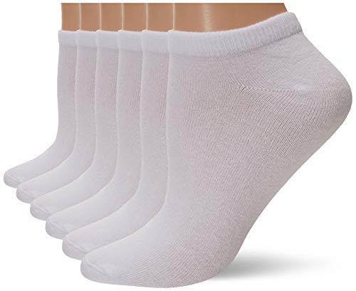 Amazon Essentials Women's Casual Low-Cut Ankle Socks, Lightweight, 6 Pairs, White, 8-12 | Amazon (US)