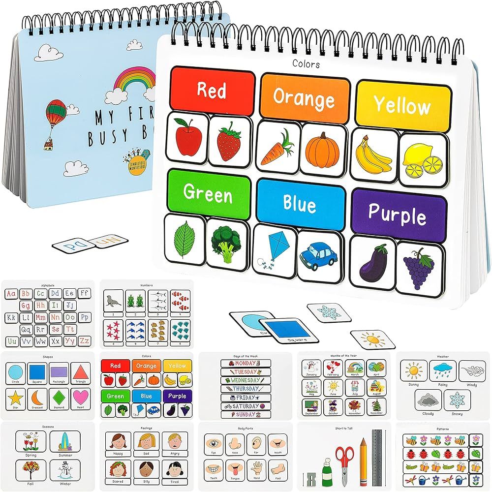 Tinkletots Montessori Preschool Busy Book for Toddlers, Montessori Toys for Toddlers, Autism Sens... | Amazon (US)
