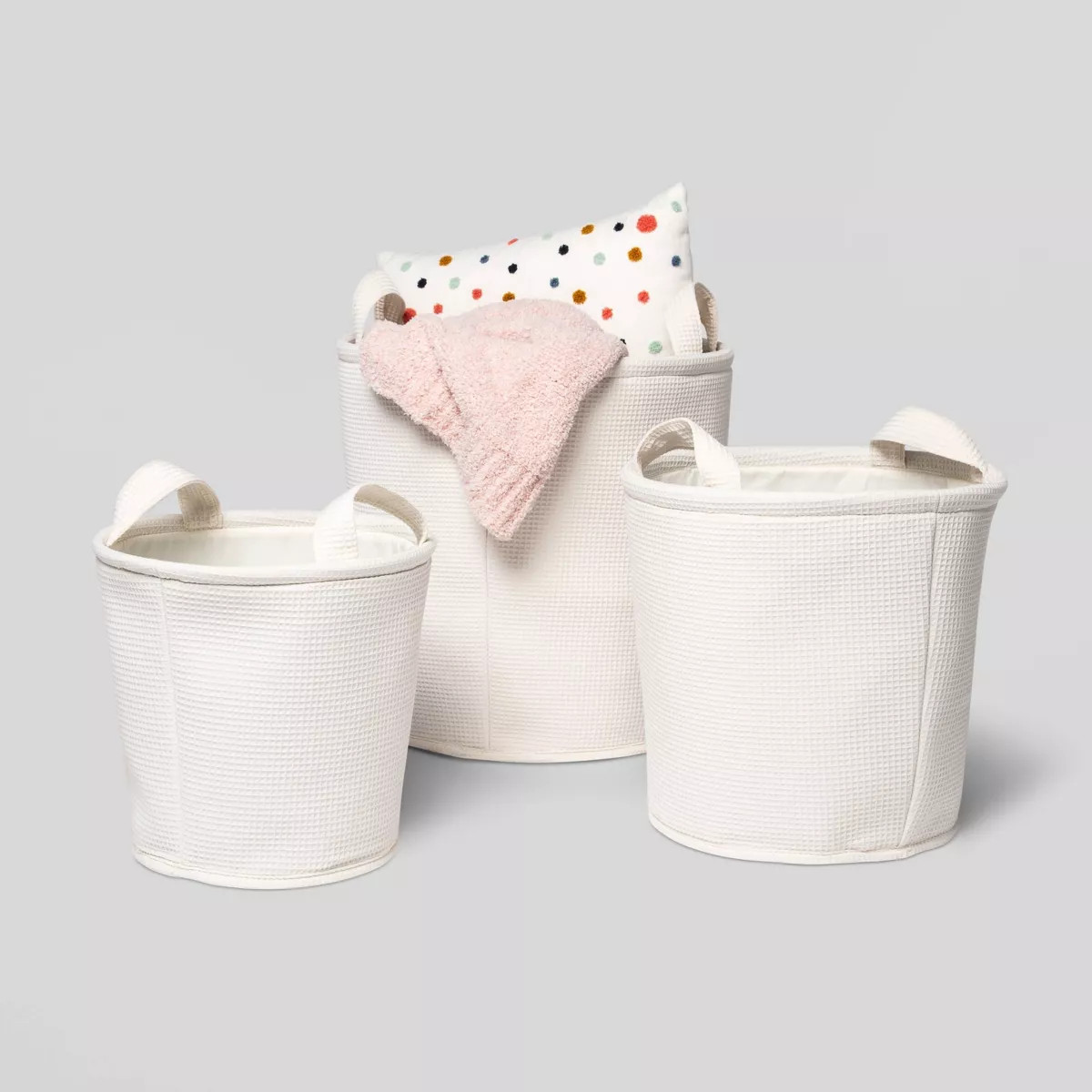 Waffle Kids' Storage Basket Cream - Pillowfort™ | Target