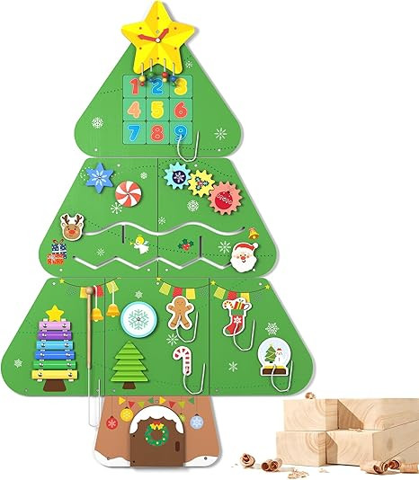 BlueWood Wooden Wall Busy Board Panels, Toddler Learning Activity Center, Montessori Philosophy S... | Amazon (US)