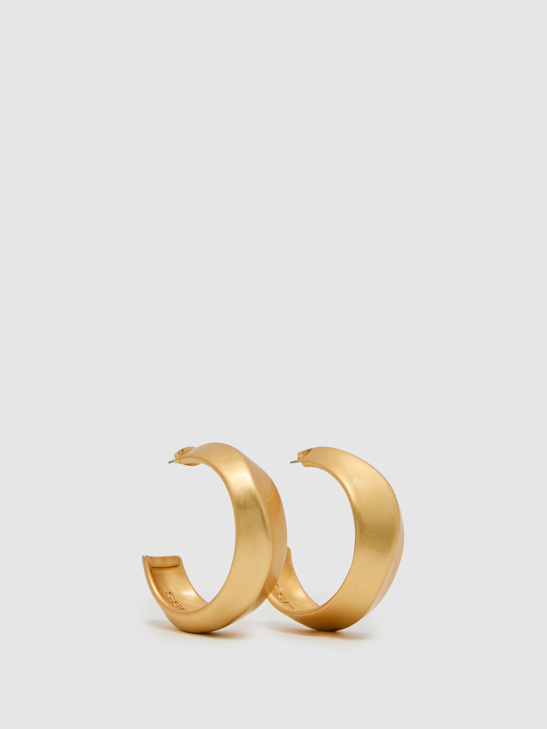 Twist Hoop Earrings in Gold Tone | Reiss UK