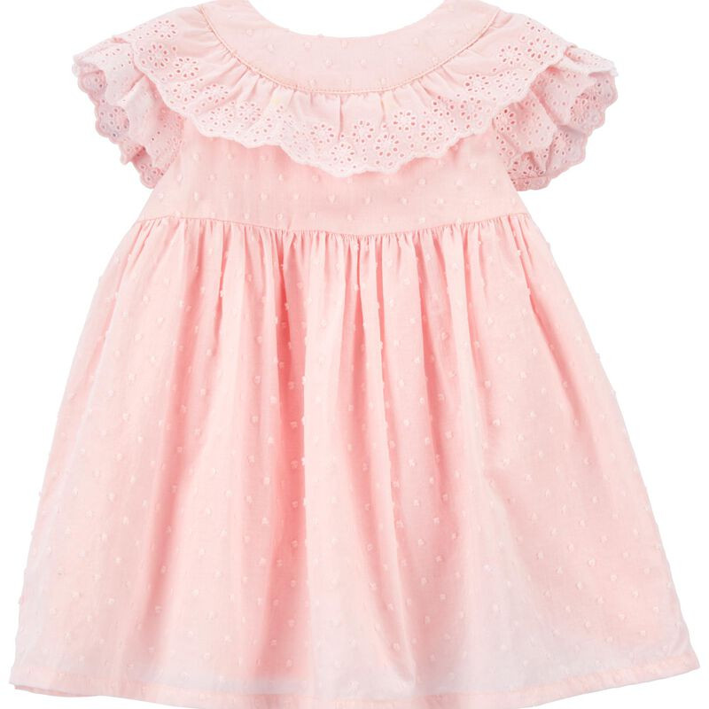 Baby Eyelet Ruffle Babydoll Dress | Carter's