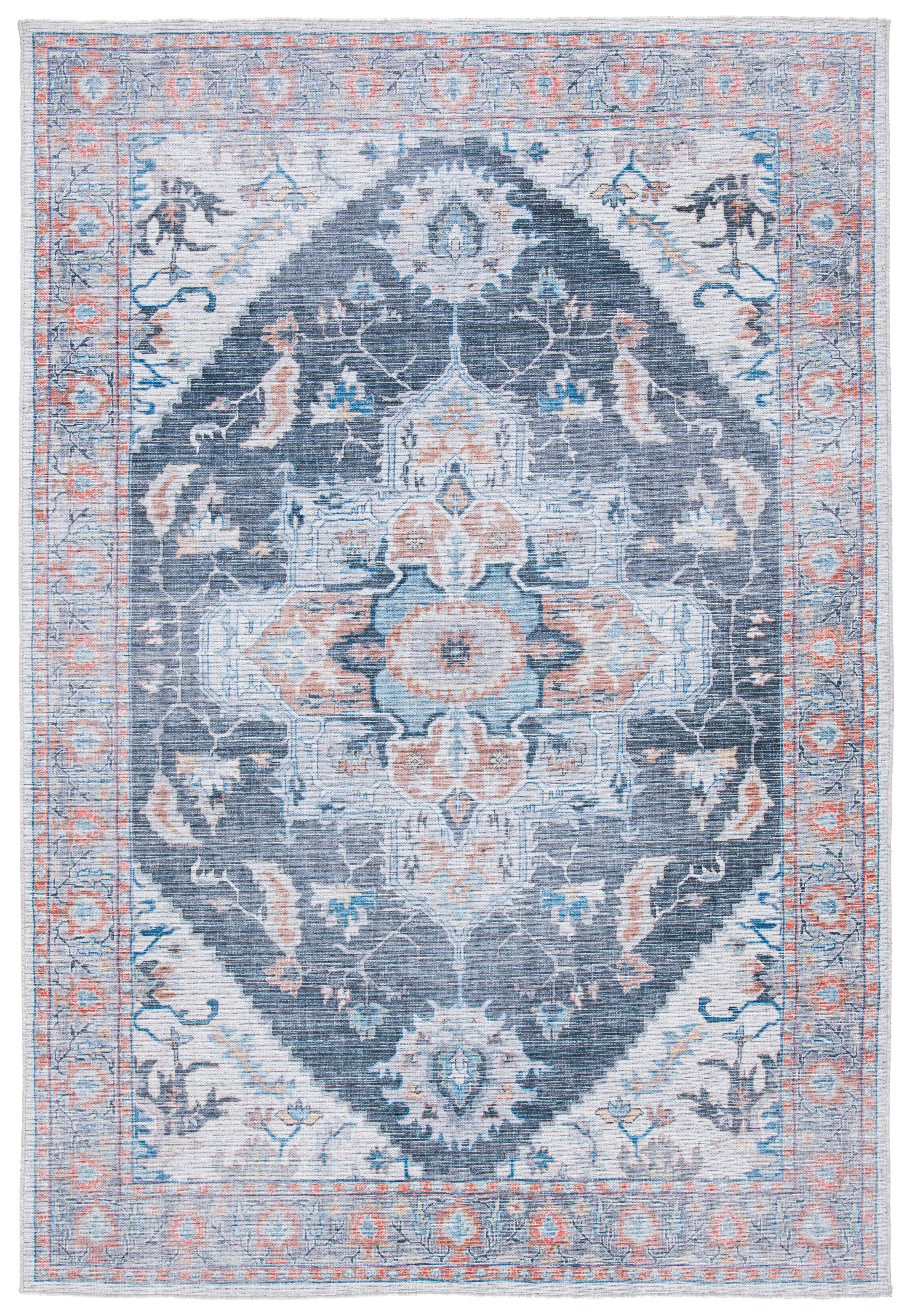 Langeloth Oriental Charcoal/Ivory Area Rug | Wayfair North America