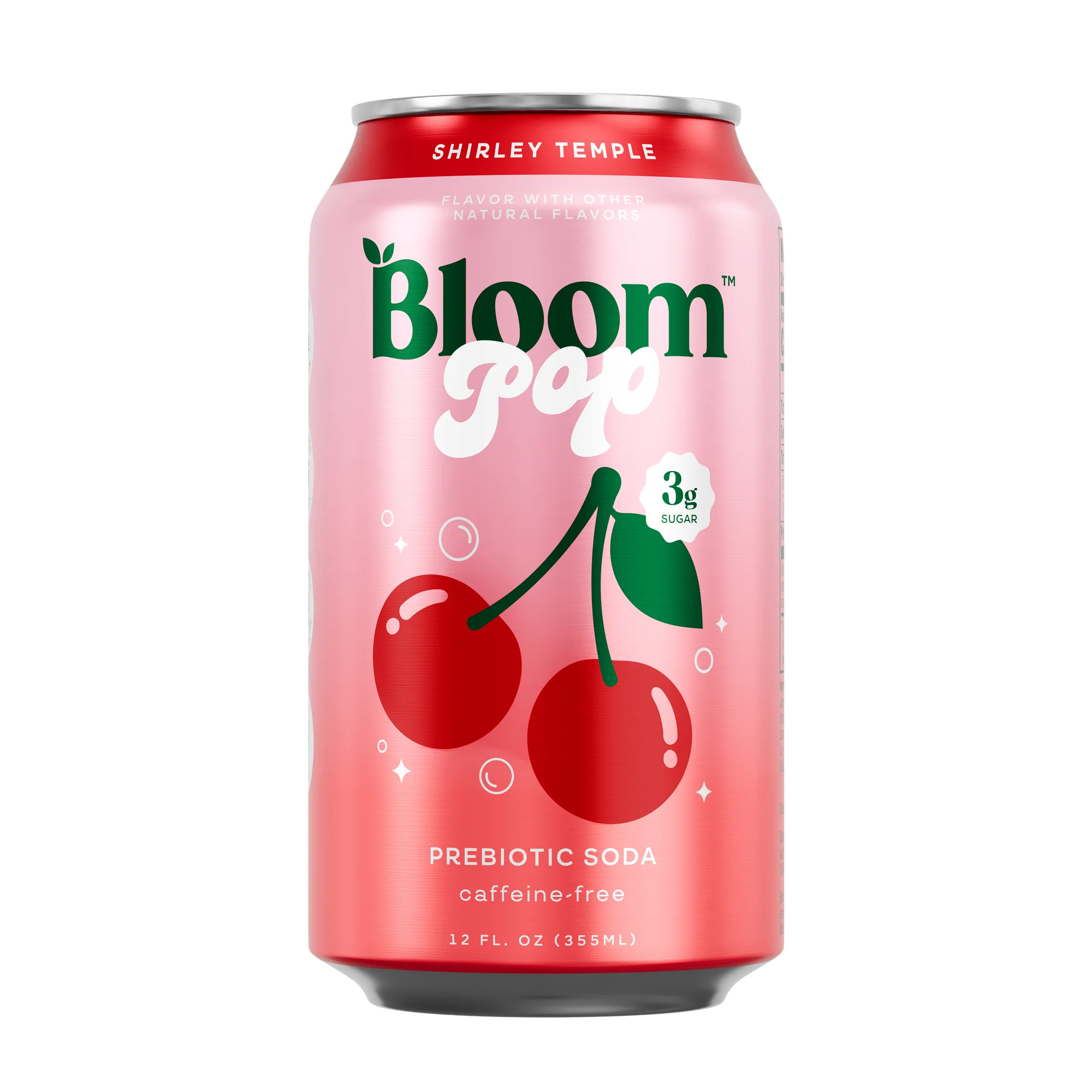 Bloom Nutrition Pop Prebiotic Soda, Shirley Temple, 12 fl oz Can | Walmart (US)