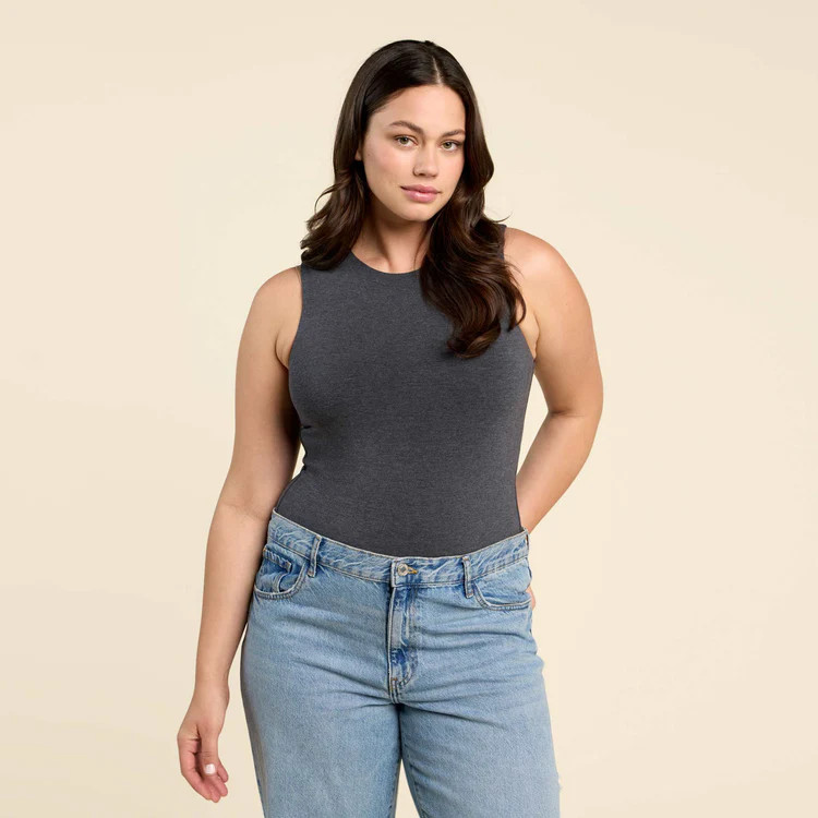 Classic Crew Tank Bodysuit | nuuds