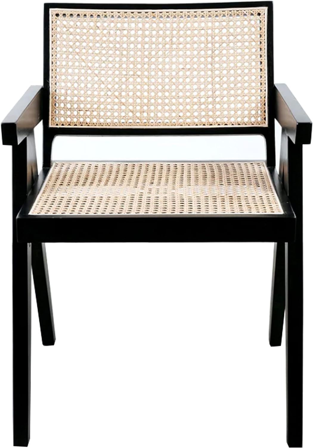 First of a Kind Rattan Cane Dining Chair - Mid-Century Modern Chairs with Mesh Back - Comfy Side ... | Amazon (US)