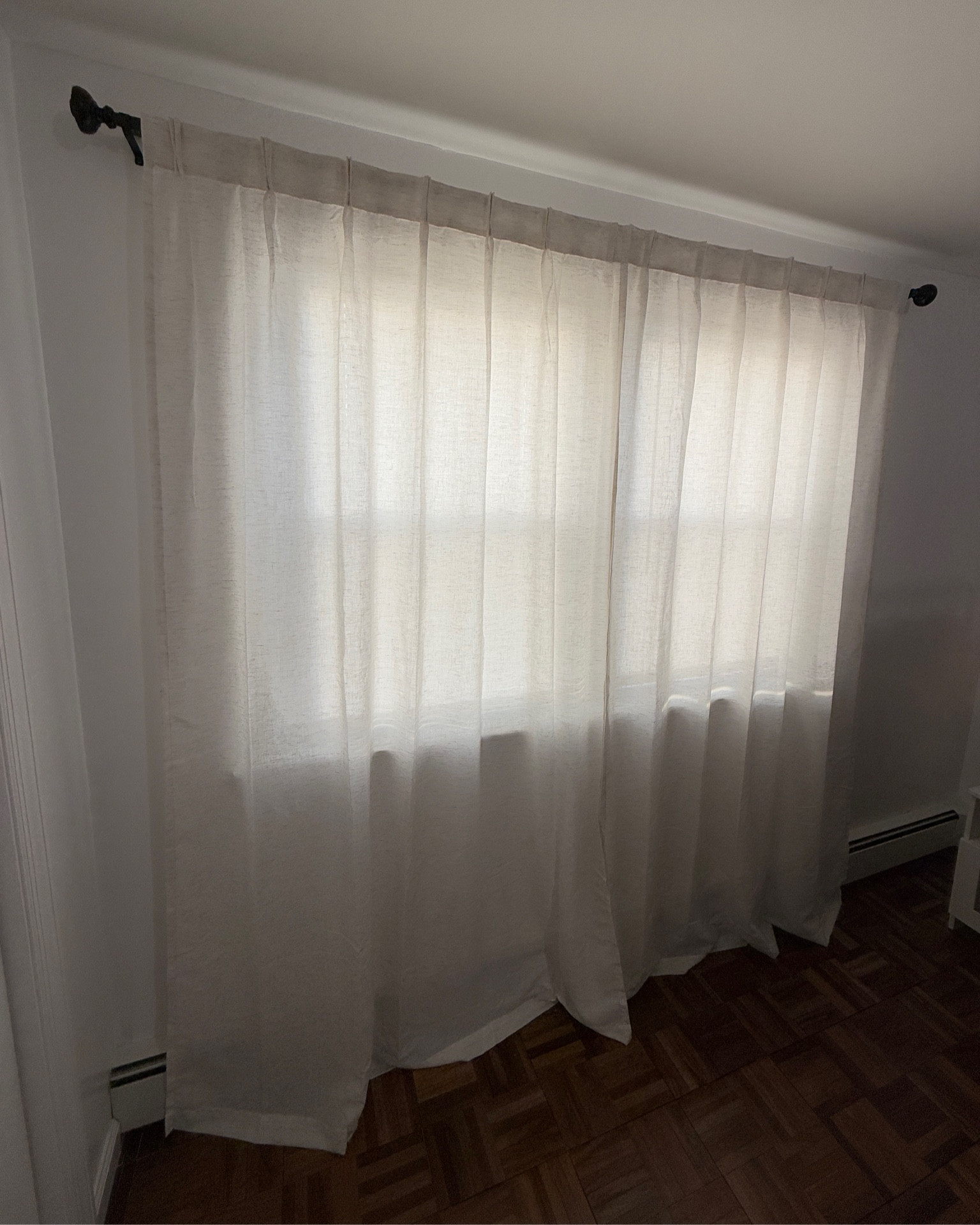 Pinch Pleated Linen Curtains 84 Inch Length 2 Panels for Bedroom Living Room Textured Cream Semi Sheer. 

#LTKFindsUnder50 #LTKSeasonal #LTKHome