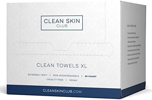 Clean Skin Club Clean Towels XL | World's 1ST Biodegradable Face Towel | Disposable Makeup Removi... | Amazon (US)