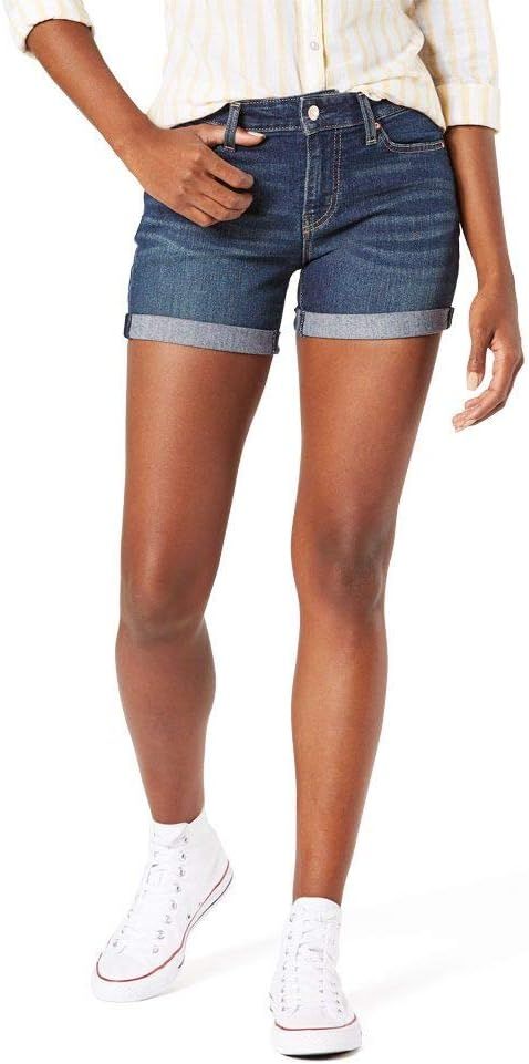 Signature by Levi Strauss & Co. Gold Women's Mid-Rise Shorts (Available in Plus Size) | Amazon (US)