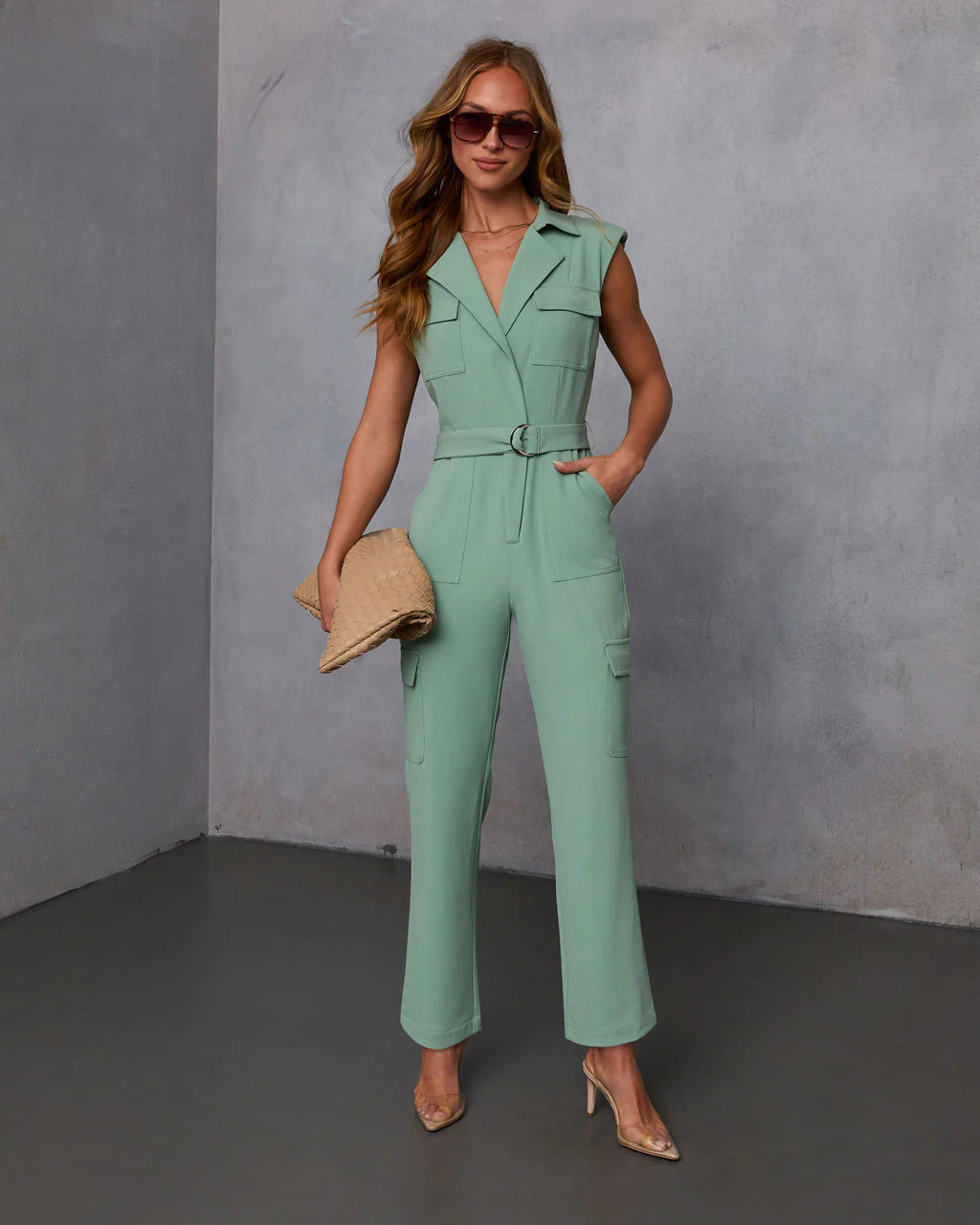 Romy Belted Jumpsuit | VICI