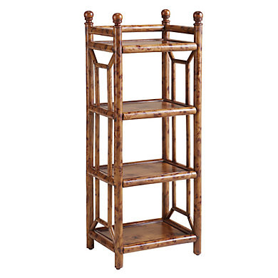 Newberry Petite Etagere Tortoise Bamboo Rattan Decorative Shelf | Ballard Designs, Inc.