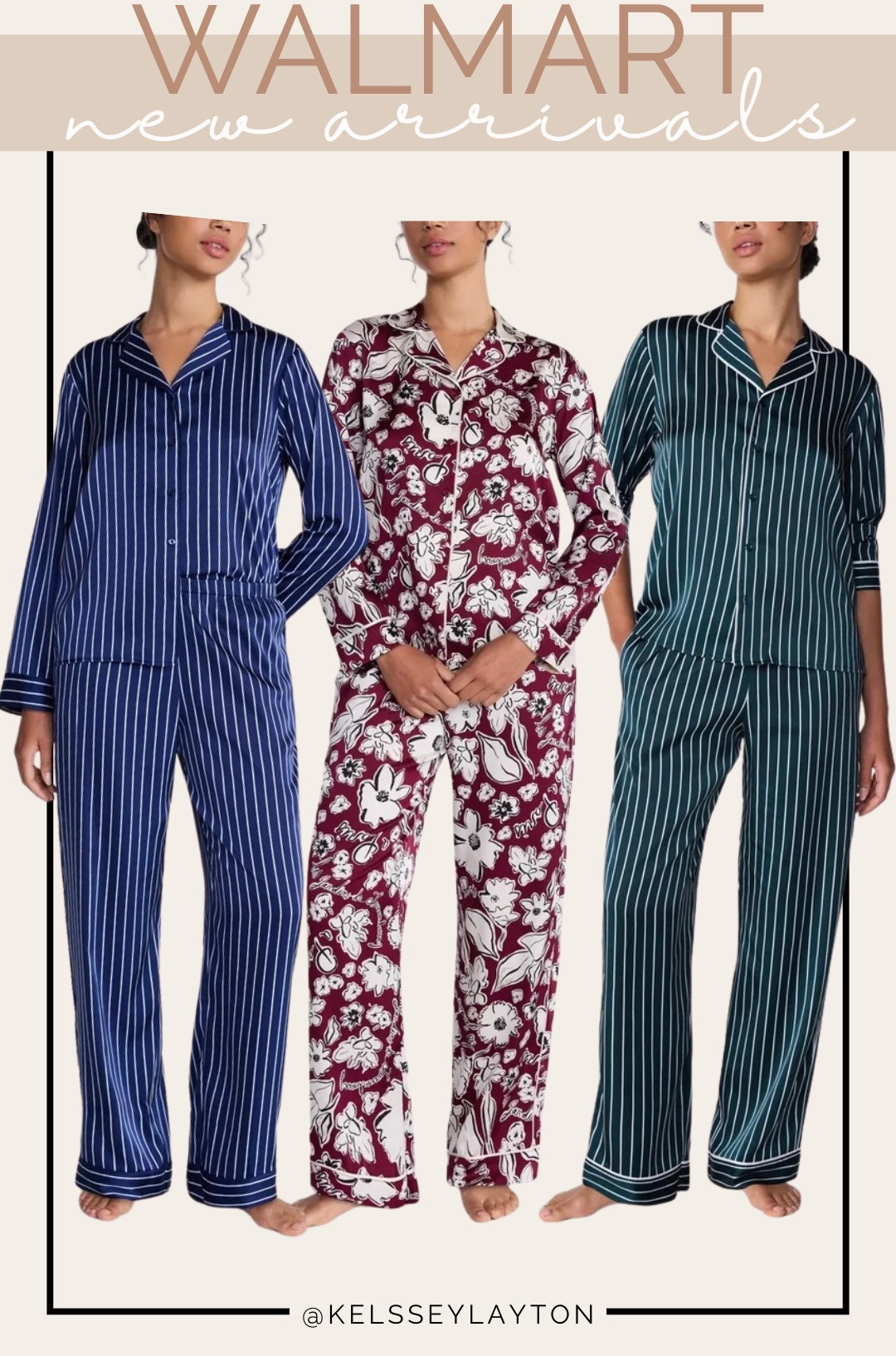 Walmart new arrival, satin pajamas
