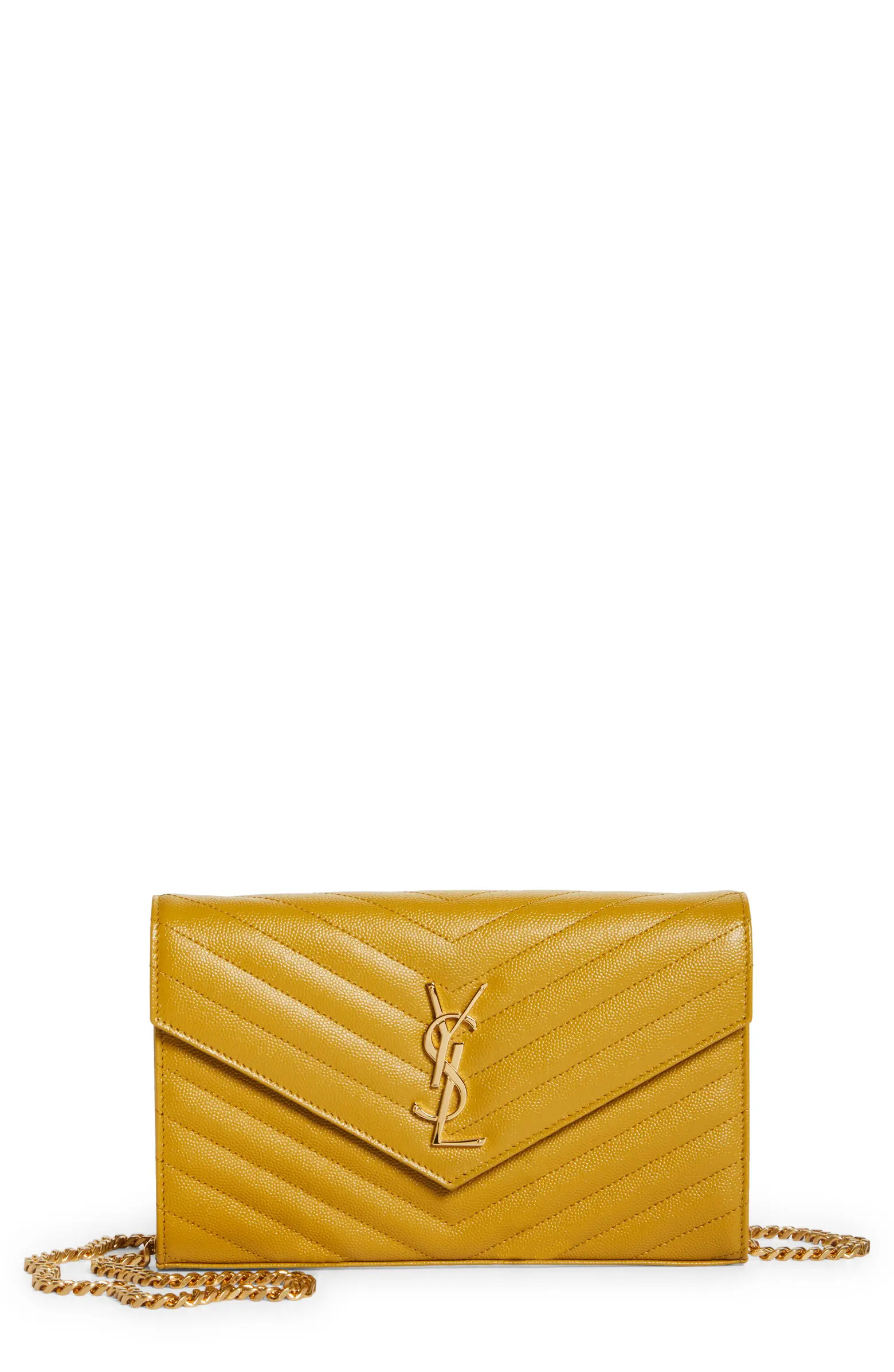 Cassandre Matelassé Leather Wallet on a Chain | Nordstrom