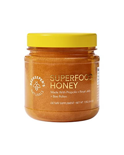 Superfood Honey by Beekeeper's Naturals - Bee Pollen, Royal Jelly, Propolis, Honey - Natural Energy, Immune Support, Mental Clarity, Athletic Performance (4.4 oz) | Amazon (US)