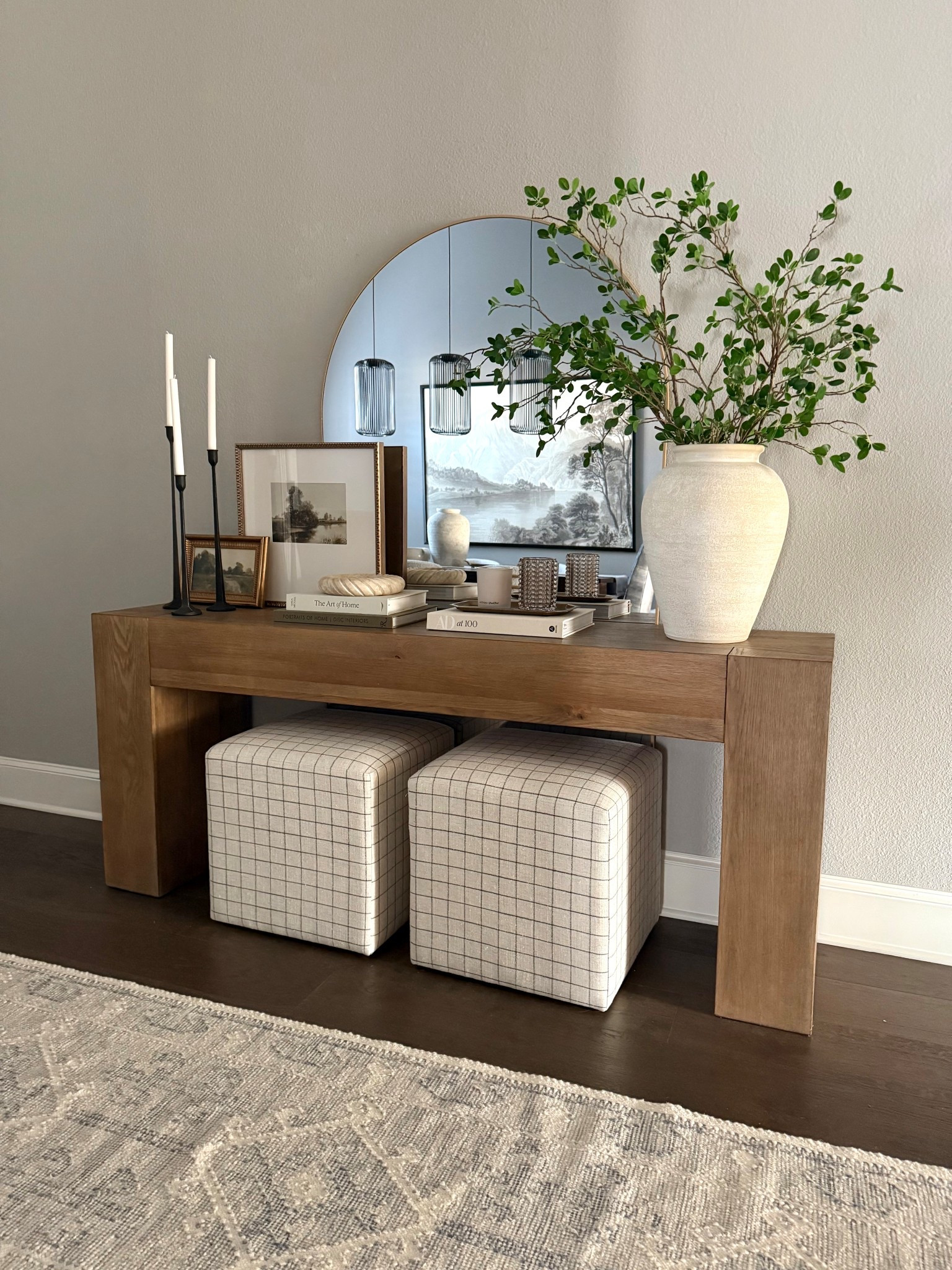 Spring console table styling! 

Target home decor, entryway table, studio McGee, magnolia Target hearth & hand 

#LTKHome #LTKSpringSale #LTKSeasonal