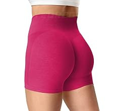 YEOREO Women Seamless Scrunch Workout Shorts High Waisted Intensify Running Yoga Gym Workout | Amazon (US)