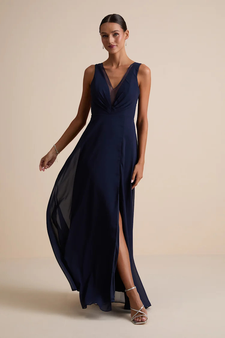 Simply Immaculate Navy Blue Backless Maxi Dress | Lulus