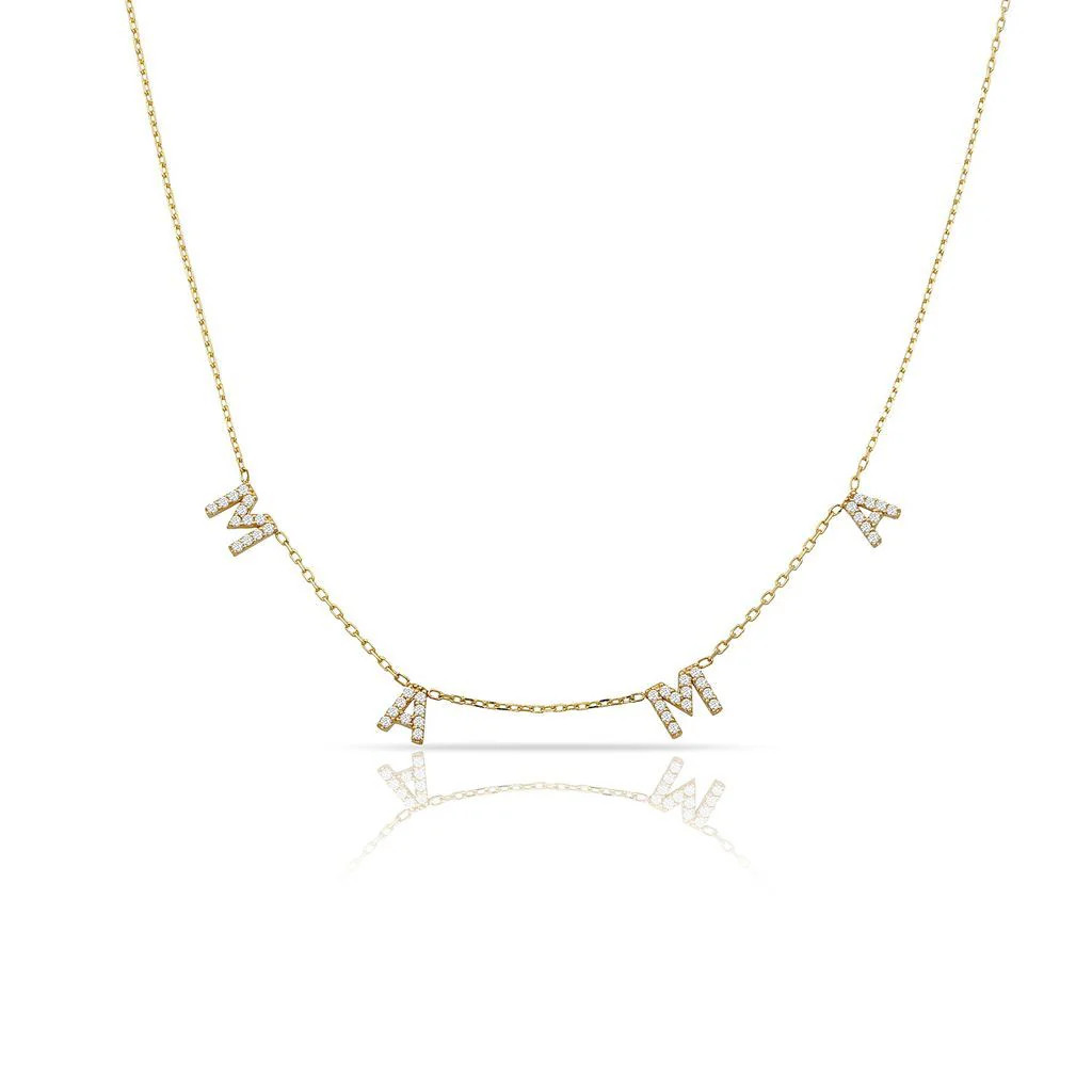 TSK Diamond Mini Mama Necklace | The Sis Kiss