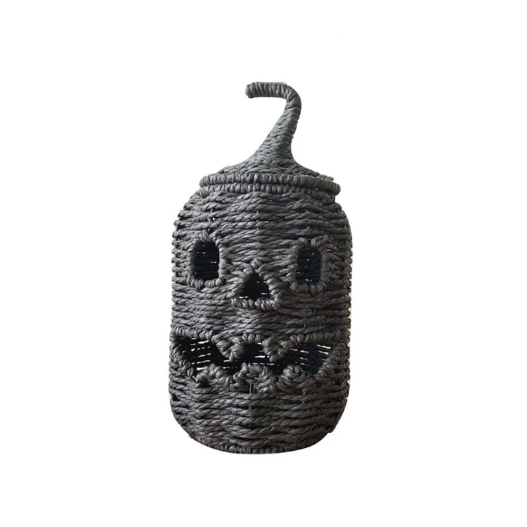 Voglyf Halloween Pumpkin Decor, Handwoven Halloween Baskets, Pumpkin Basket With Lid for Candy Pa... | Walmart (US)