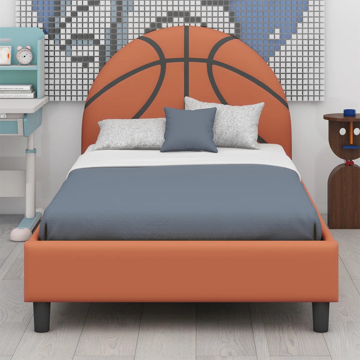 Basketball Design Upholstered Sport Style Bed | Wayfair North America