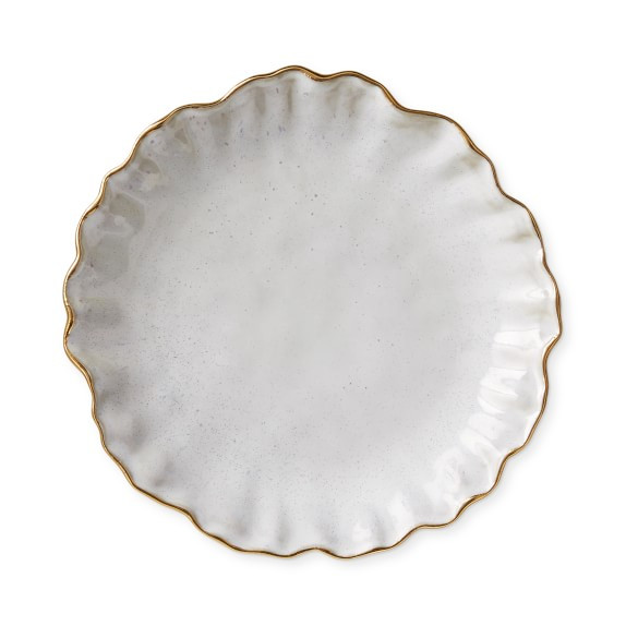 Ruffled Gold Rim Appetizer Plates | Williams-Sonoma