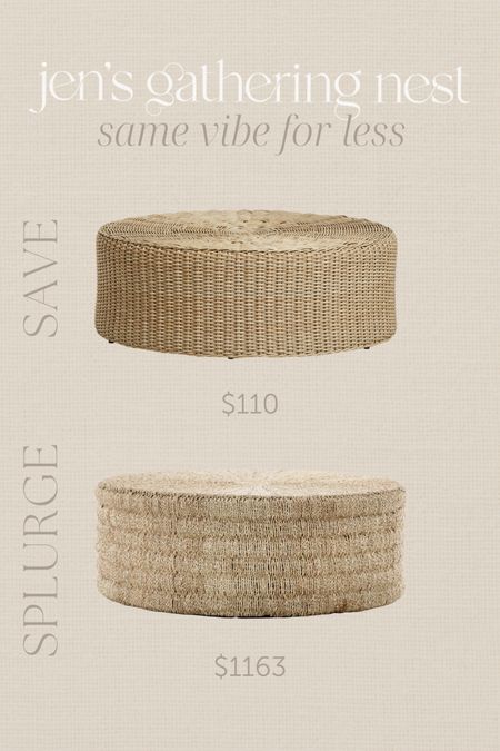 Look for less on my woven coffee table #coffeetable #livingroom #homedecor #homefinds #wickercoffeetable #dupe #save #splurge #dupe 

#LTKsalealert #LTKFind #LTKhome