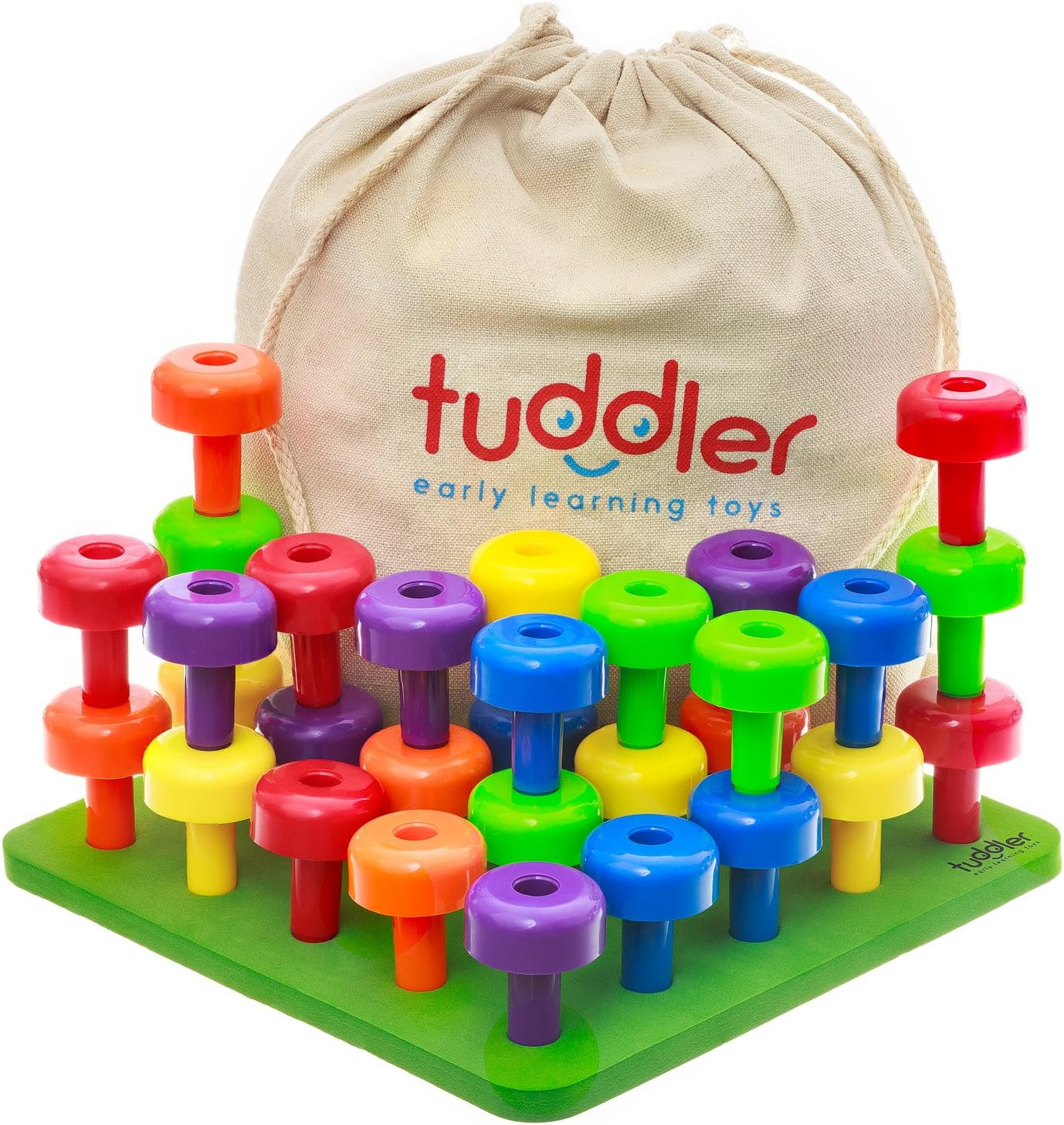 Tuddler Toddler Peg Board Sensory Toys/Montessori Toys for Toddlers/Fine Motor Skills Toys/Educat... | Amazon (US)